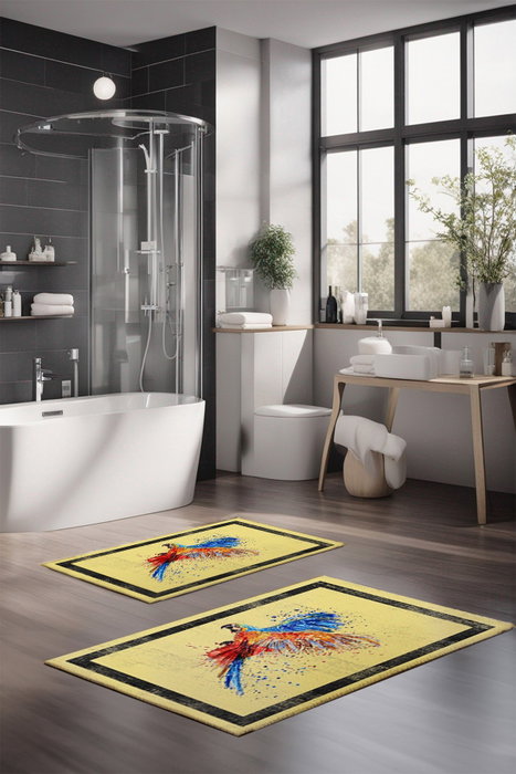 Mijölnir Juego de 2 Alfombrillas de Baño Multicolor CT-5364 Mijölnir Juego de 2 Alfombrillas de Baño Multicolor CT-5364